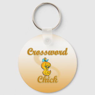 Crossword Chick Keychain