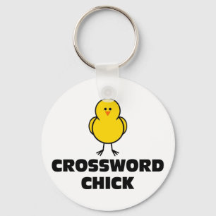 Crossword Chick Keychain