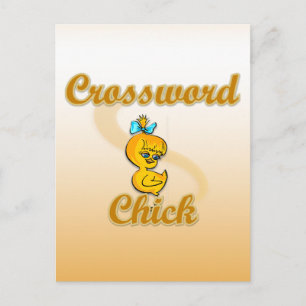 Crossword Chick Postcard