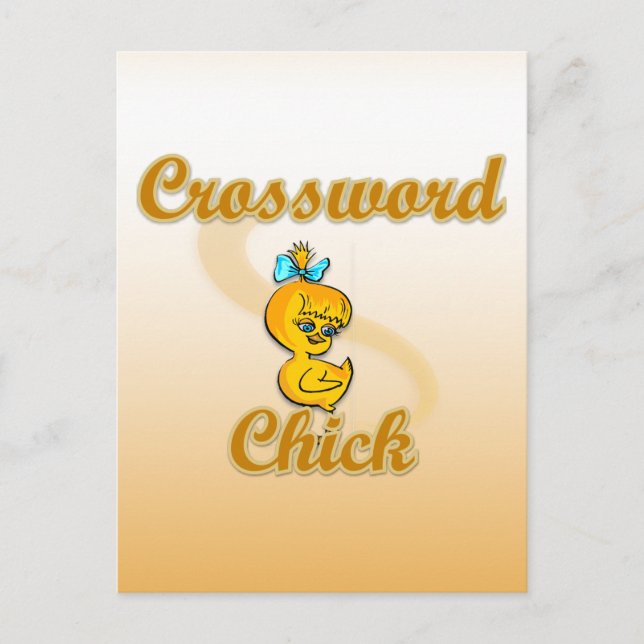 Crossword Chick Postcard (Front)