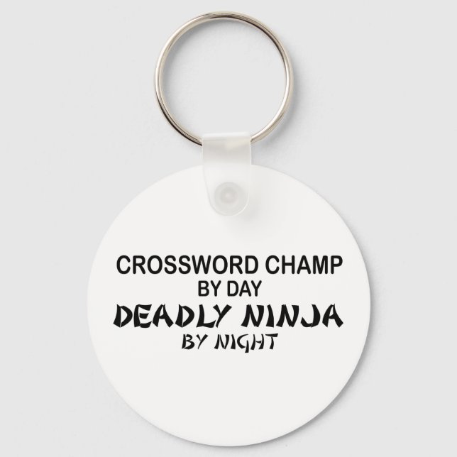 Crossword Deadly Ninja by Night Keychain (Front)