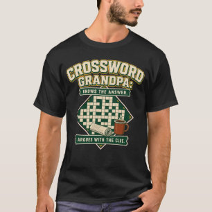 Crossword Grandpa Argues With The Clue T-Shirt