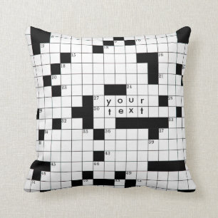Crossword Grid Throw Pillow