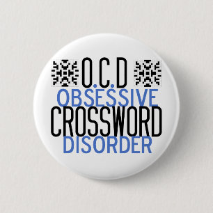 Crossword Obsessed 2 Inch Round Button
