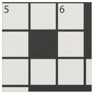 Crossword pattern fabric