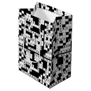 Crossword Puzzle Birthday Medium Gift Bag