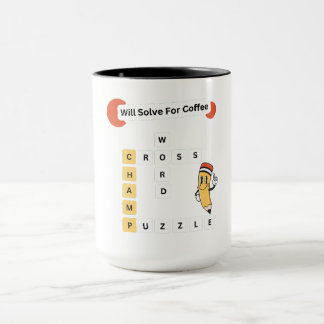 Crossword Puzzle Champ: Will Solve For Coffee Mug