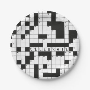 crossword puzzle for celebration paper plate