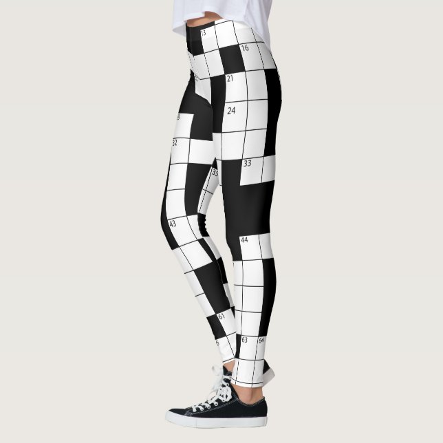 Crossword Puzzle Leggings (Left)
