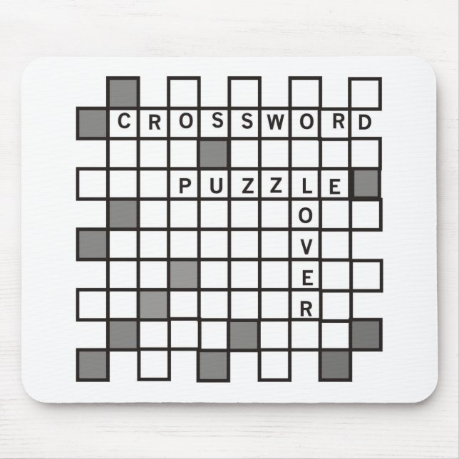 Crossword Puzzle Lover Mouse Pad (Front)
