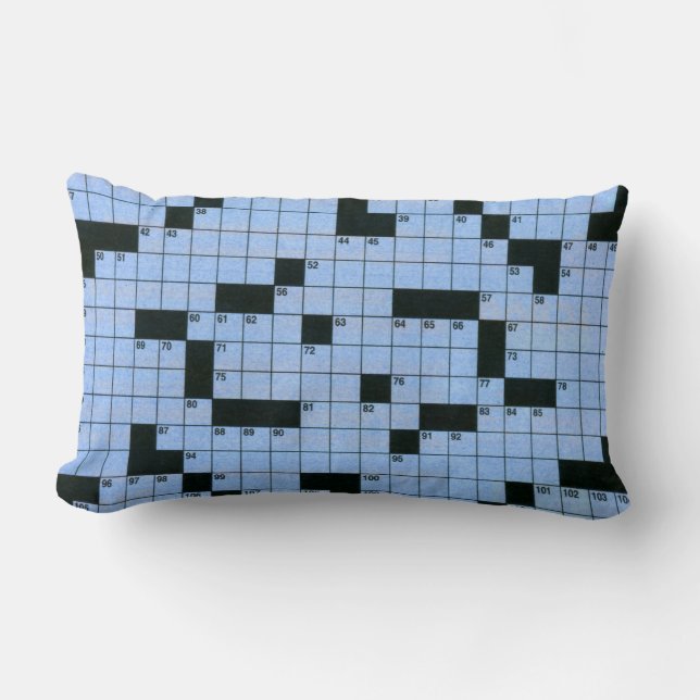 Crossword Puzzle Lumbar Pillow (Front)