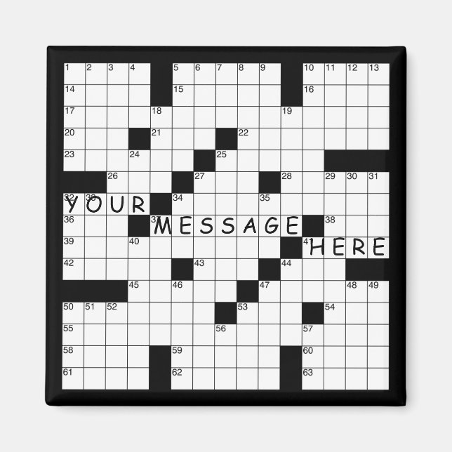 Crossword Puzzle Magnet (Front)