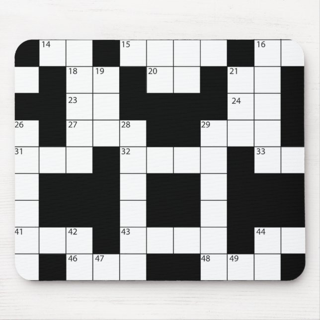 Crossword Puzzle Mouse Pad (Front)