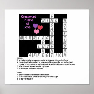Crossword Puzzle of Love Poster