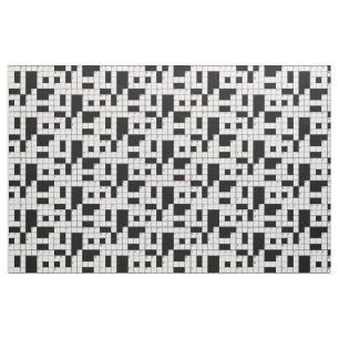 Crossword Puzzle Pattern Fabric