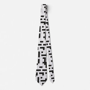 crossword puzzle pattern tie