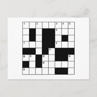 Crossword Puzzle Postcard