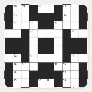 Crossword Puzzle Square Sticker