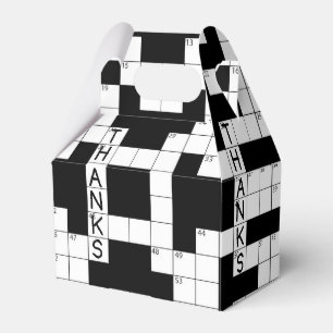 Crossword Puzzle Thanks Favor Box