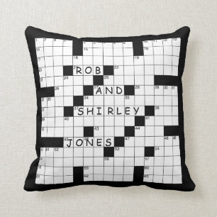 Crossword Puzzle Throw Pillow