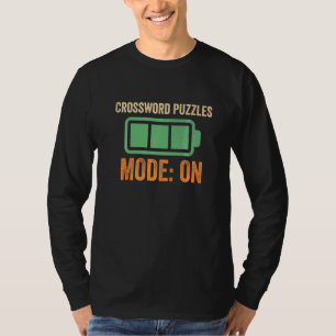 Crossword Puzzles Mode On Battery T-Shirt