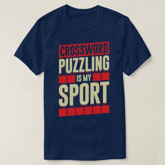 Crossword Puzzling Is My Sport  T-Shirt (Design Front)