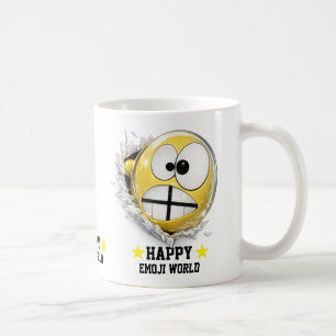 Crossy Emoji Classic White Mug Funny 3D Character
