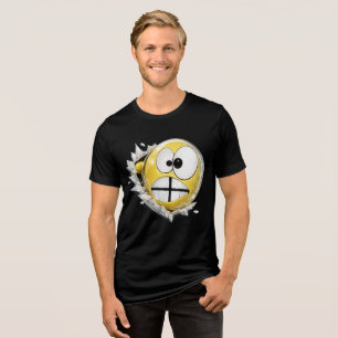 Crossy Emoji Unisex Triblend T-Shirt Soft Funny Tri-Blend Shirt