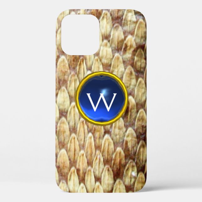 CROTALUS BLUE GEM MONOGRAM  Case-Mate iPhone CASE (Back)