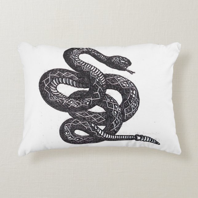 Crotalus Cascavella Snake (Venemous Pit Viper) Accent Pillow (Front)