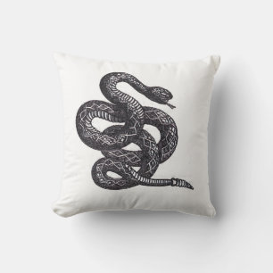 Crotalus Cascavella Snake (Venemous Pit Viper) Throw Pillow