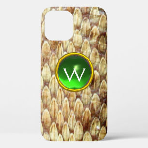 CROTALUS EMEREALD GREEN GEM MONOGRAM   iPhone 12 CASE