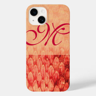 CROTALUS MONOGRAM red pink fuchsia Case-Mate iPhone 14 Case