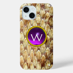 CROTALUS PURPLE GEM MONOGRAM  iPhone 15 CASE