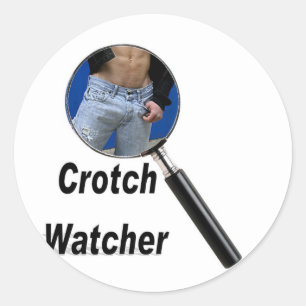 Crotch Watcher Classic Round Sticker