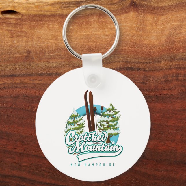 Crotched mountain new hampshire ski logo keychain (Back)