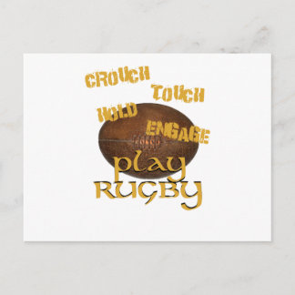 Crouch, Touch, Hold, Engage. . .Play Rugby Postcard