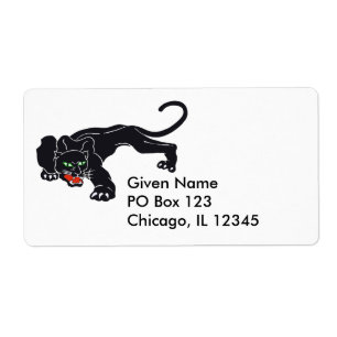Crouching Black Panther Vintage graphique
