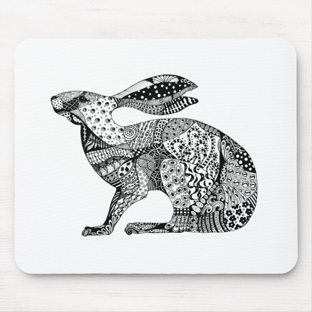 Crouching Hare Mouse Pad (Front)