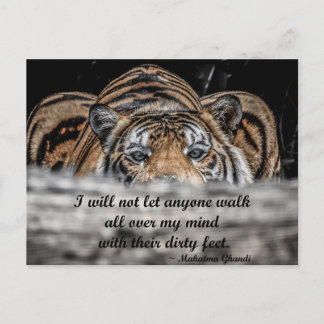 Crouching Tiger inspirational post card