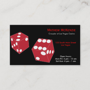Croupier/Owner Casino Business Card
