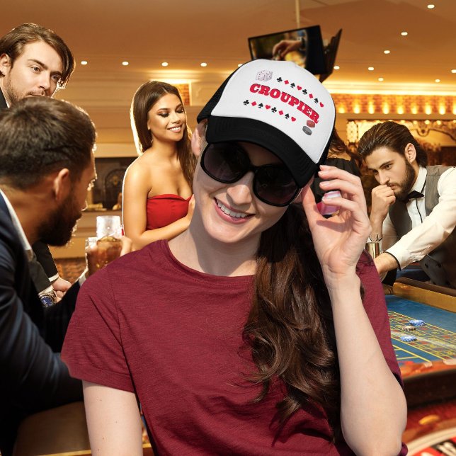 Croupier visor hat game night casino roulette (Creator Uploaded)