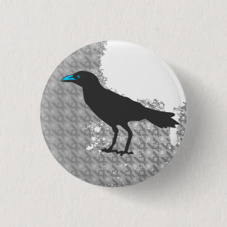 Crow 1 Inch Round Button