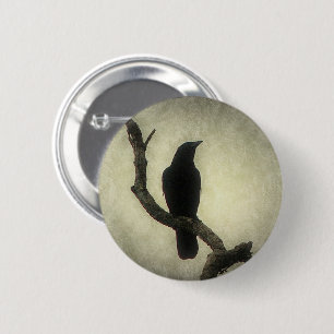 Crow 2 Inch Round Button
