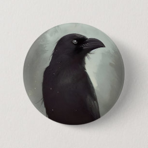 Crow 2 Inch Round Button