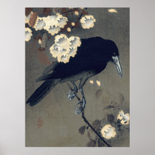 Crow and Blossom by Ohara Koson Poster