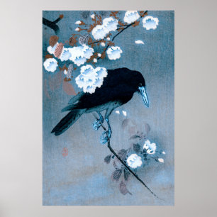 Crow and Blossom by Ohara Koson Poster