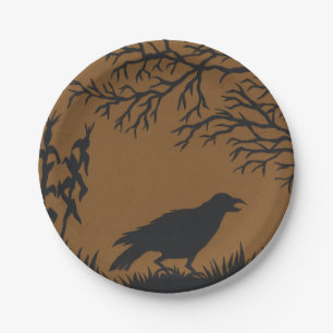 Crow and Corn Paper Plates, 7" Paper Plate