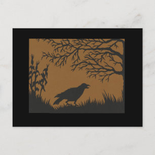 Crow and Corn Postcard