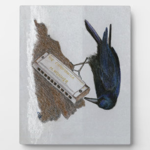 Crow and Harmonica Plaque